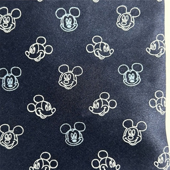 Disney Mickey Mouse Geometric Silk Necktie Black Classic - Picture 9 of 9